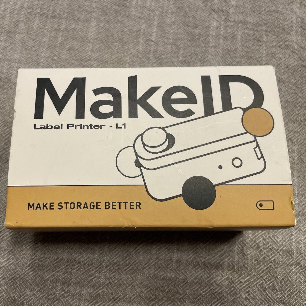 Makeid L1 Label Maker Machine Android & ios Devices Cream New